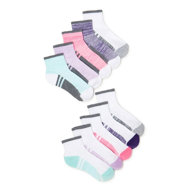 Girls/ladies blue/grey Three Pack Socks Size 12-3.5
